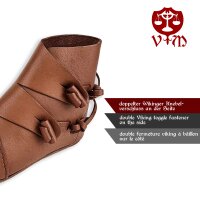 Viking shoes dark brown with leather sole "Jorvik"