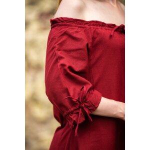 Floor-length short sleeve dress red "Melisande"