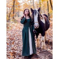 Medieval dress green/nature "Larina"