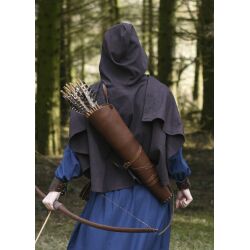 Leather quiver, brown