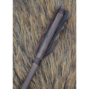 Medieval crossbow arrow with forged Bodkin point