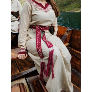 Viking belt red cotton, "Elina"