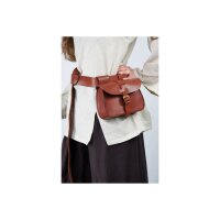 Leather belt bag brown