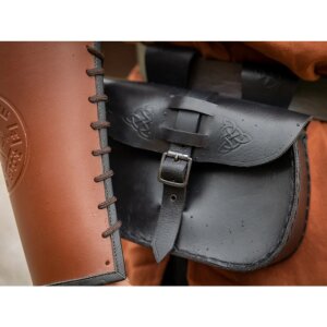 Leather belt bag black