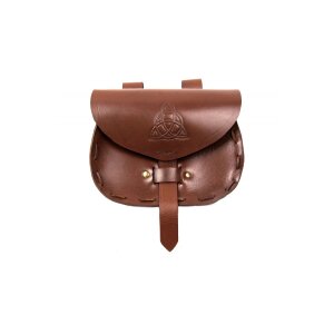 Leather belt bag brown "Erin" with Celtic...