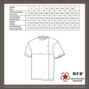 Outdoor T-Shirt, halbarm,  M 95 CZ tarn, 170 g/m²
