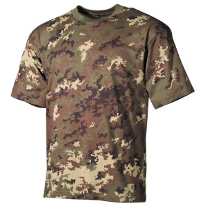 T-shirt Outdoor camouflage demi-manches vegetato 170 g/m