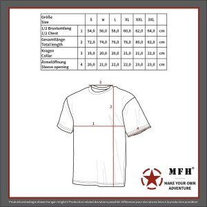 T-shirt dextérieur, demi-manches, HDT-camo FG, 170...