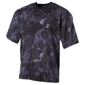 T-shirt dextérieur, demi-manches, snake black, 170...