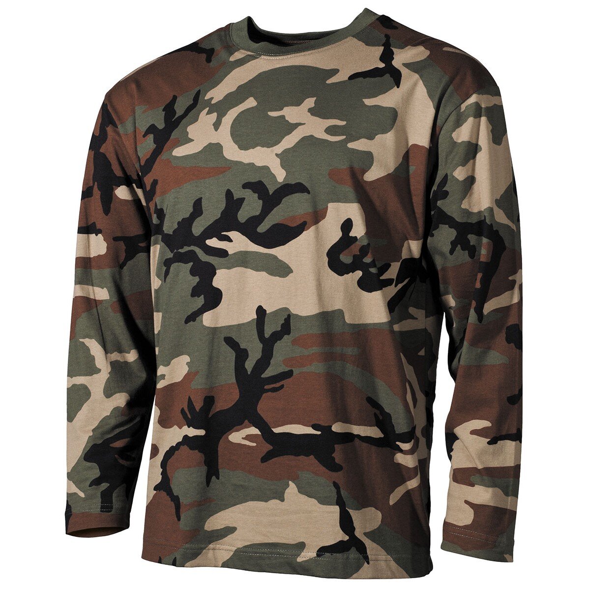 US Shirt, long-sleeved, woodland, 170 g/m²