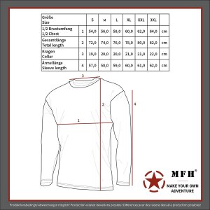 US Shirt, long-sleeved, woodland, 170 g/m²
