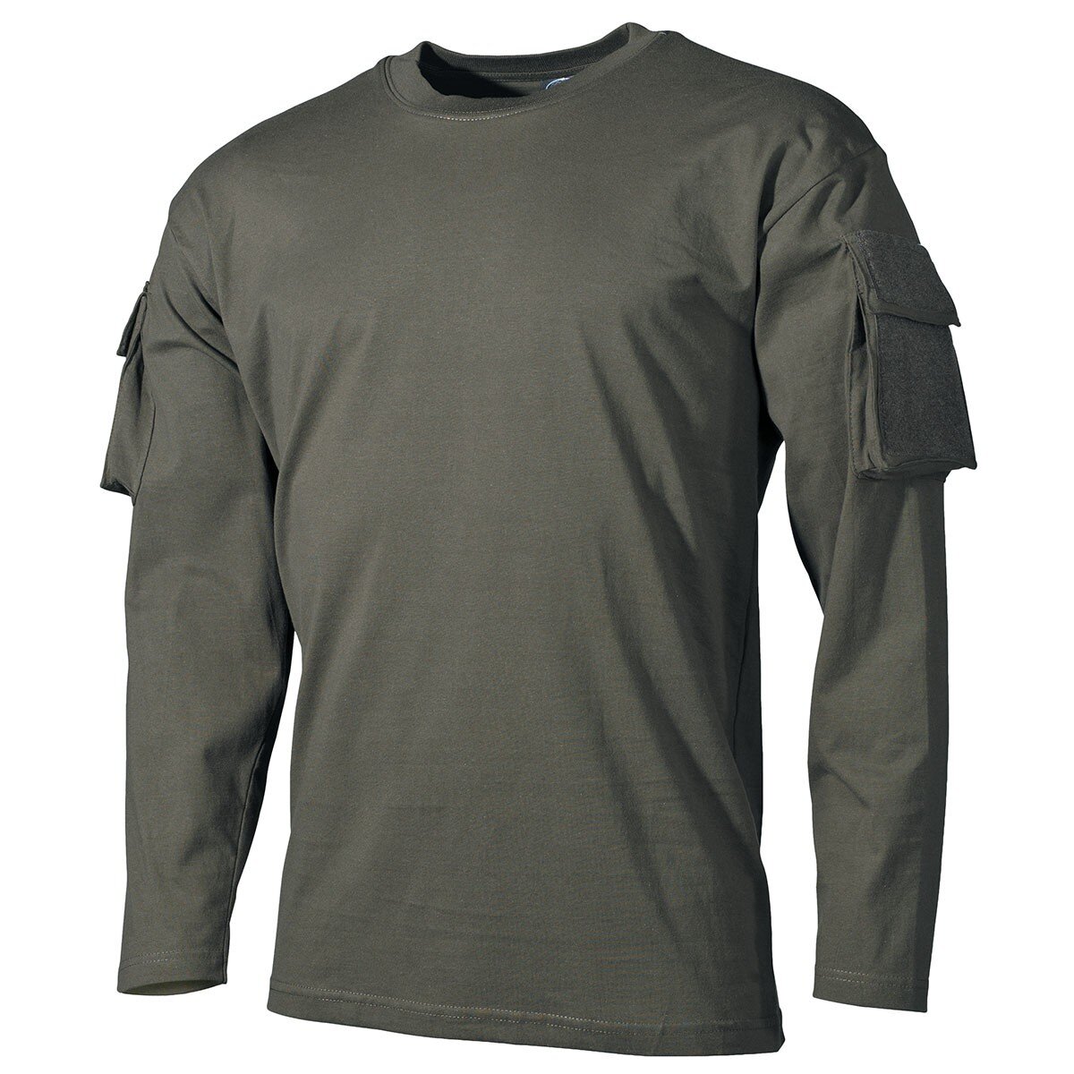 Outdoor Langarm-Shirt oliv mit Ärmeltaschen