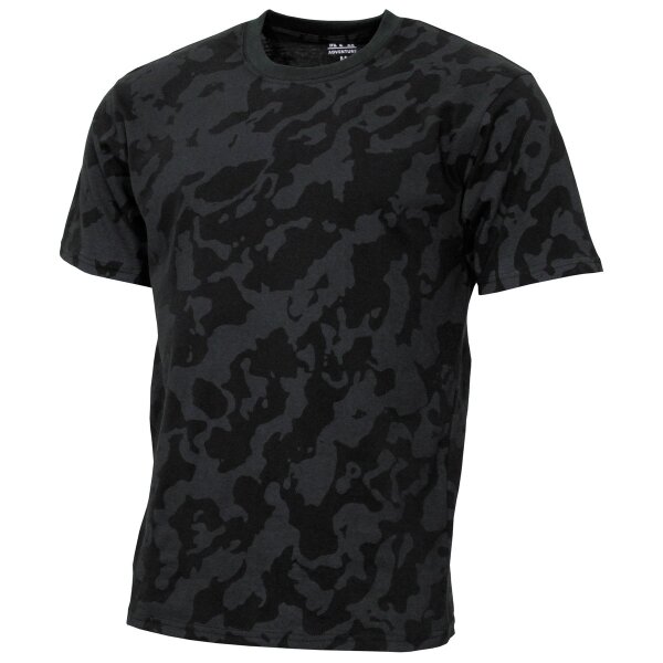 US T-Shirt, "Streetstyle", night-camo, 140-145 g/m²