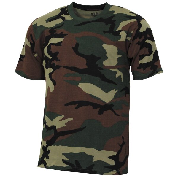 US T-Shirt, "Streetstyle", woodland, 140-145 g/m²