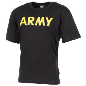 T-Shirt, bedruckt, "Army", schwarz