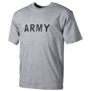 T-Shirt, bedruckt, "Army", grau