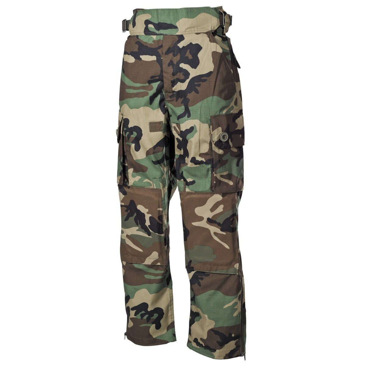 Pantaloni da trekking con motivo mimetico woodland e rip...