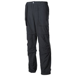 pantalon multifonctions, noir, microfibre, avec poches...