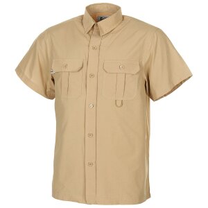 Outdoor Hemd, kurzarm, khaki, Microfaser