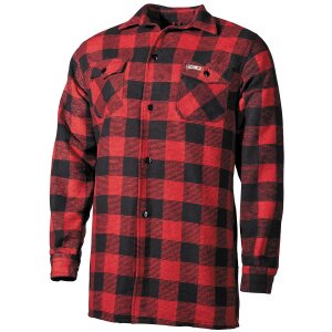 Shirt, lumberjack, red-black, chequered