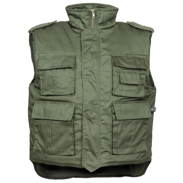 US Quilted Vest, "Ranger",  OD green, large sizes