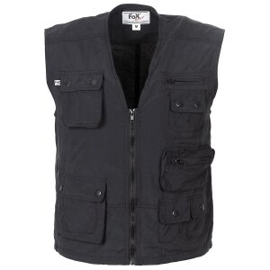 Outdoor Vest, black,  microfibre