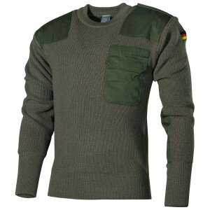 Bundeswehr pullover, avec poche poitrine, kaki