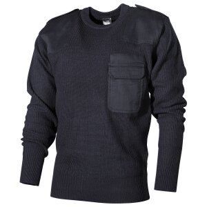 BW Pullover, with chest pocket,  navy blue