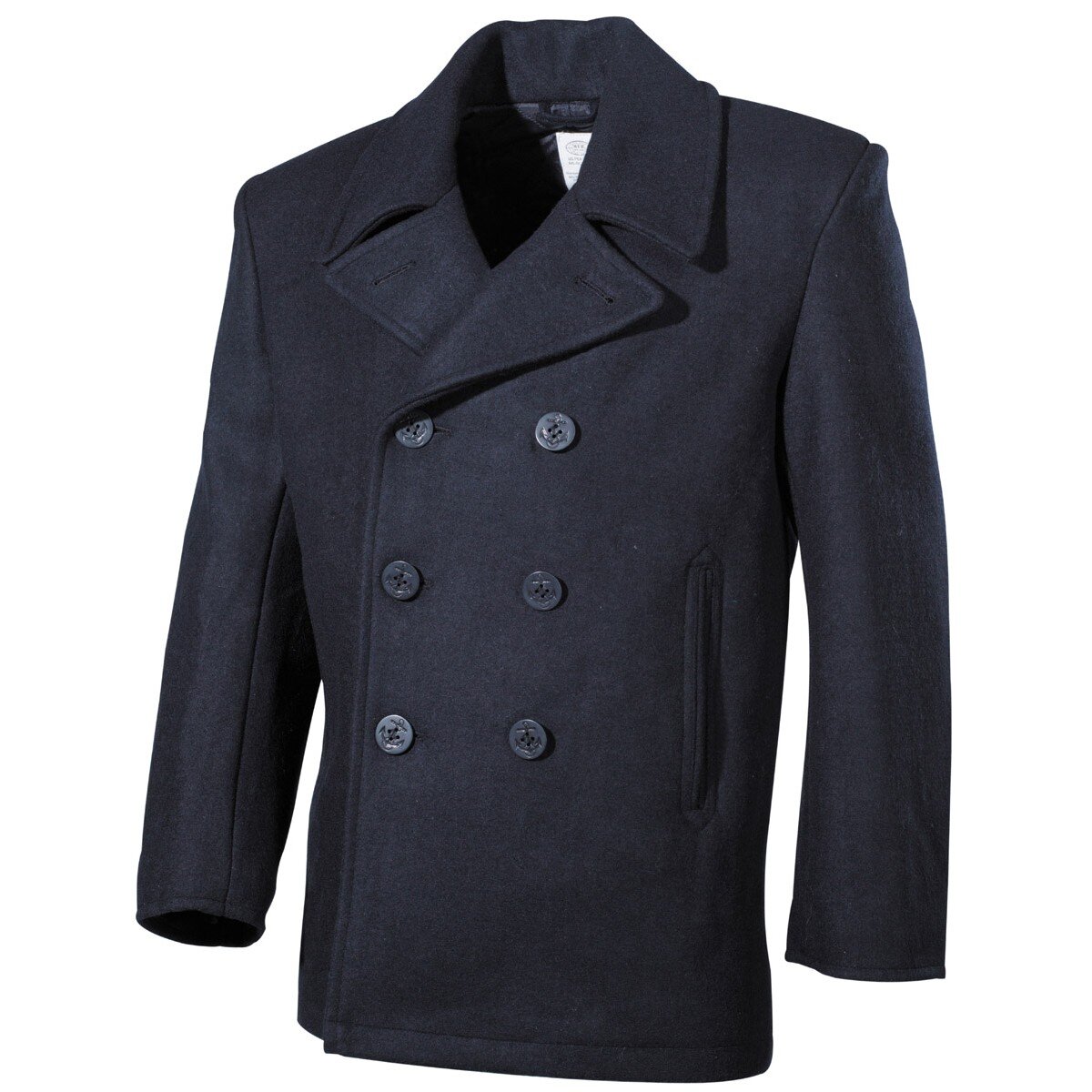 US Pea Coat, bleu, avec boutons bleus