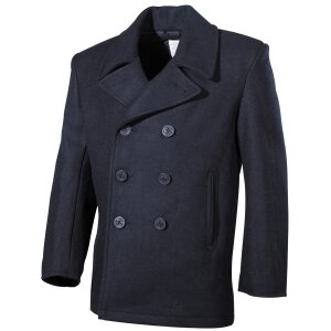 US Pea Coat, blue, with blue buttons