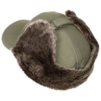 Winter Cap, "Trapper", OD green