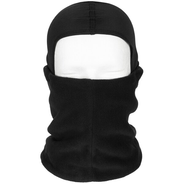 Neck Gaiter, Fleece, black, with head covering