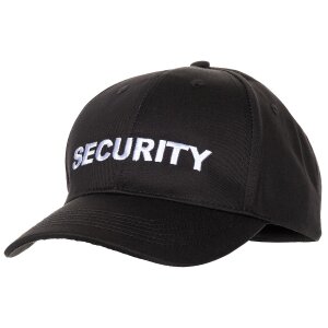 US Cap, black, embroidered, "Security"
