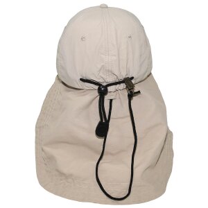 Cap, "Sahara", beige, large neck guard