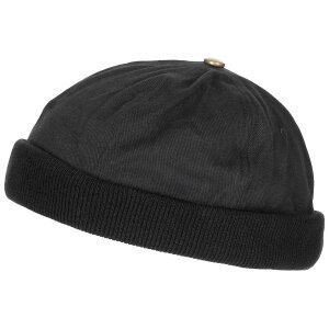 Cap, without visor, black, hook-and-loop fastener