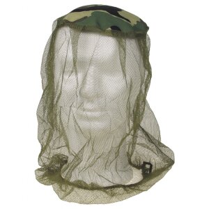 Mosquito Head Net, OD green-woodland, elastic band
