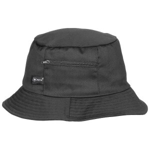 Fisher Hat, small side pocket, black