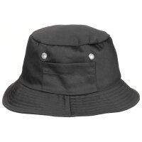 Fisher Hat, small side pocket, black