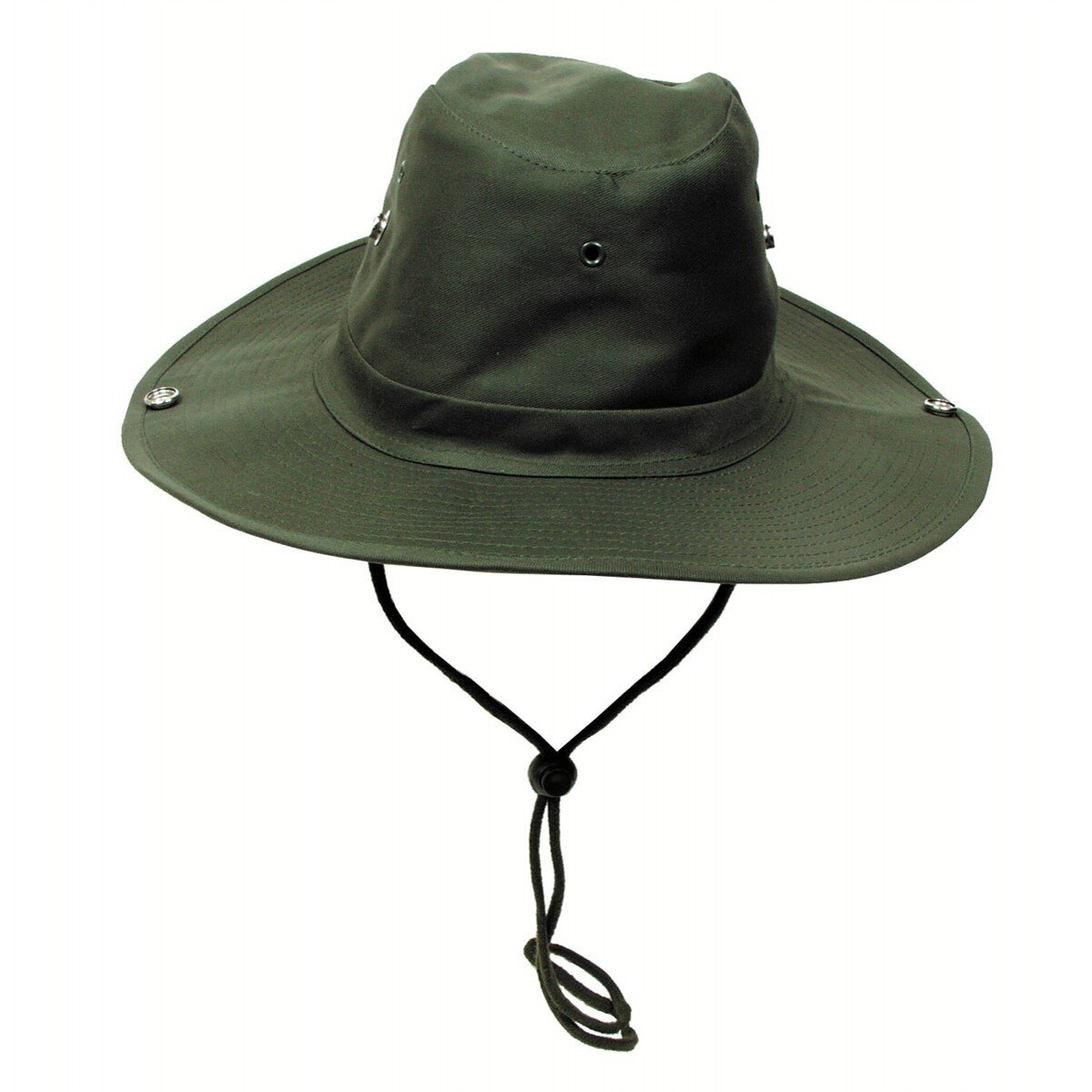 Cappello a cespuglio, oliva, con sottogola, sollevabile