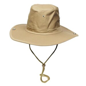 Bush Hat, khaki, chin strap, foldable brim