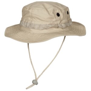 US GI Bush Hat, chin strap, GI Boonie, Rip Stop, khaki