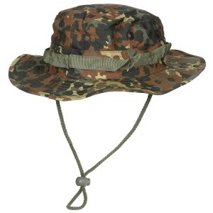 US GI Bush Hat, chin strap, GI Boonie, Rip Stop, BW camo