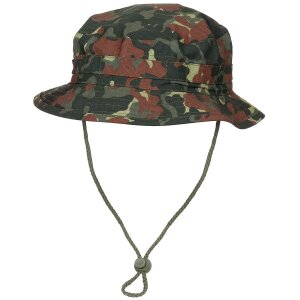 GB Bush Hat, chin strap, SF Boonie, Rip Stop, BW camo