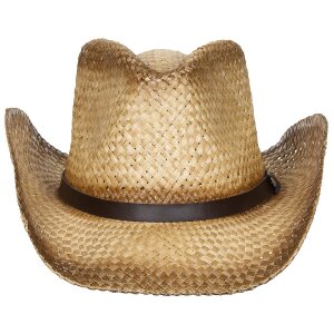 Straw Hat, with hat band,  brown