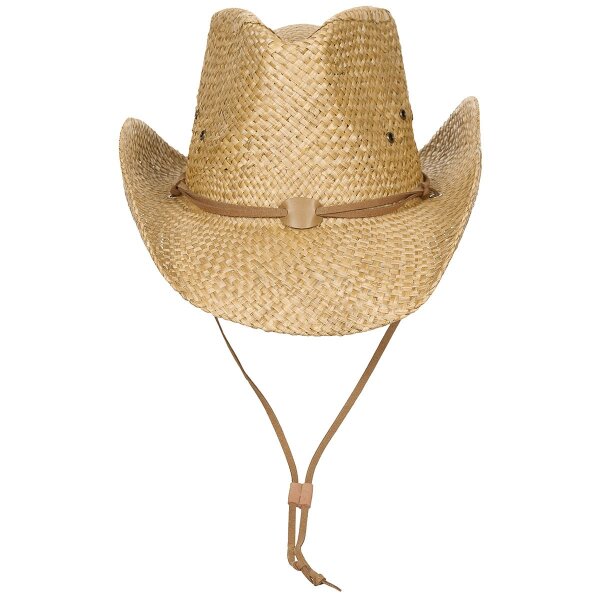 Straw Hat, with chin strap, light brown