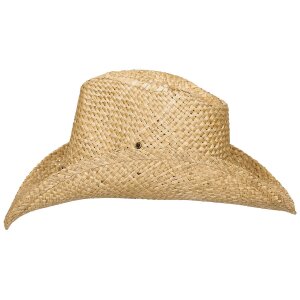 Straw Hat, with chin strap, light brown