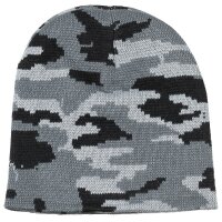 Knitted Hat, "Beanie", camo, fine knit