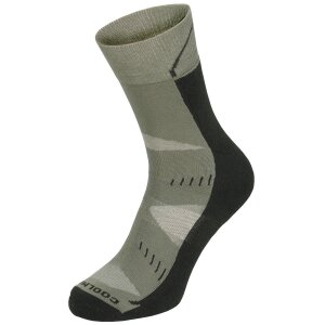 Trekking Socks, "Arber", padded sole, OD green