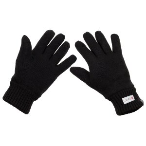 Knitted Gloves, black,  3M┘ Thinsulate┘ Insulation
