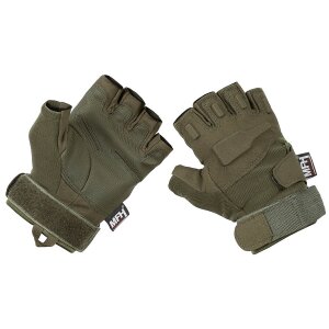 Tactical Gloves, &quot;Pro&quot;, fingerless, OD...